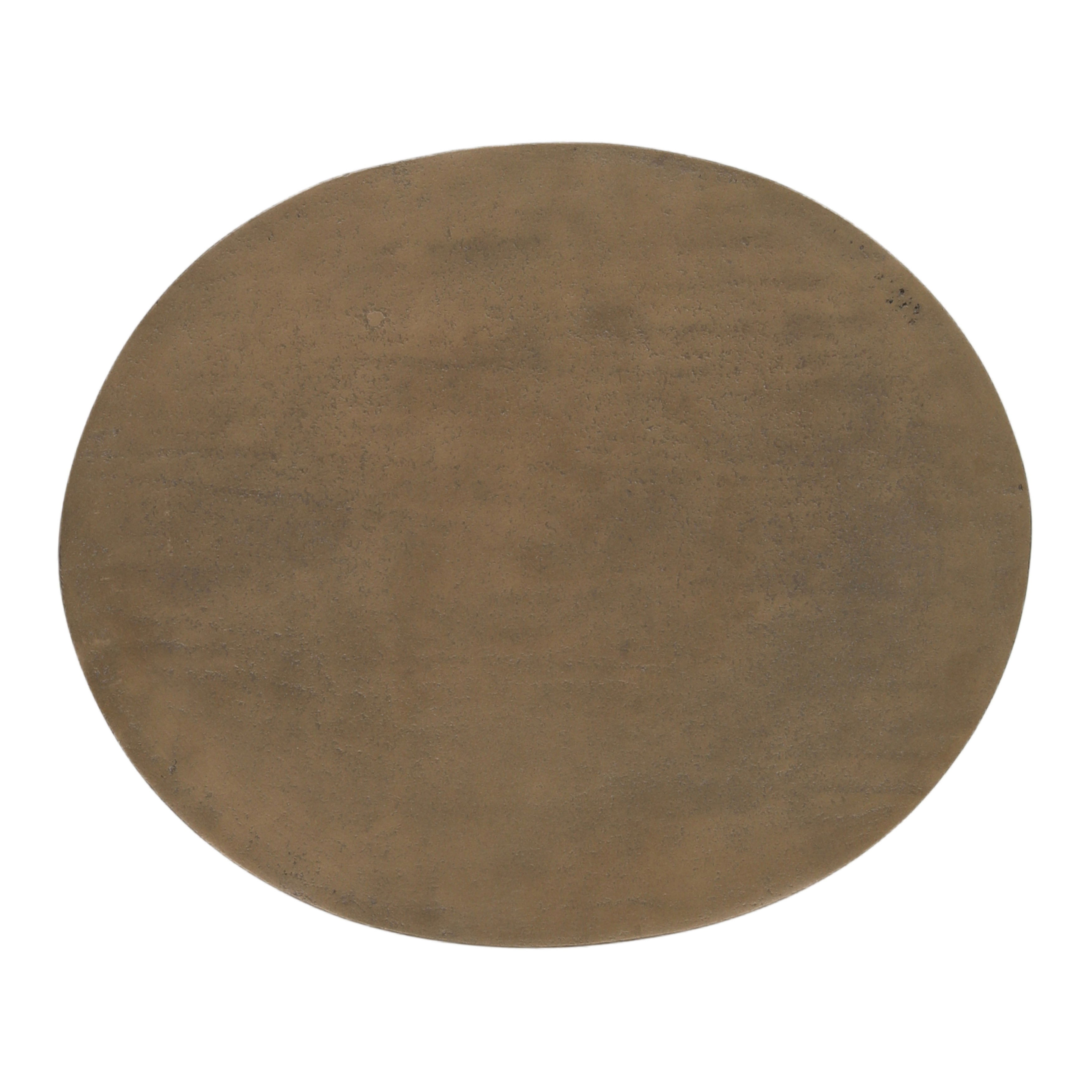 Nara Side Table Antique Brass, Side & End Table by Dovetail, 13" width x 21" height x 15.7" depth View 4