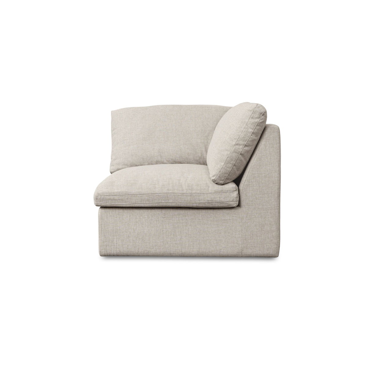 Miles Outdoor Corner Speckled Light Grey, Sectional Sofa by Moe's Home, 40" width x 35.8" height x 40" depth View 4