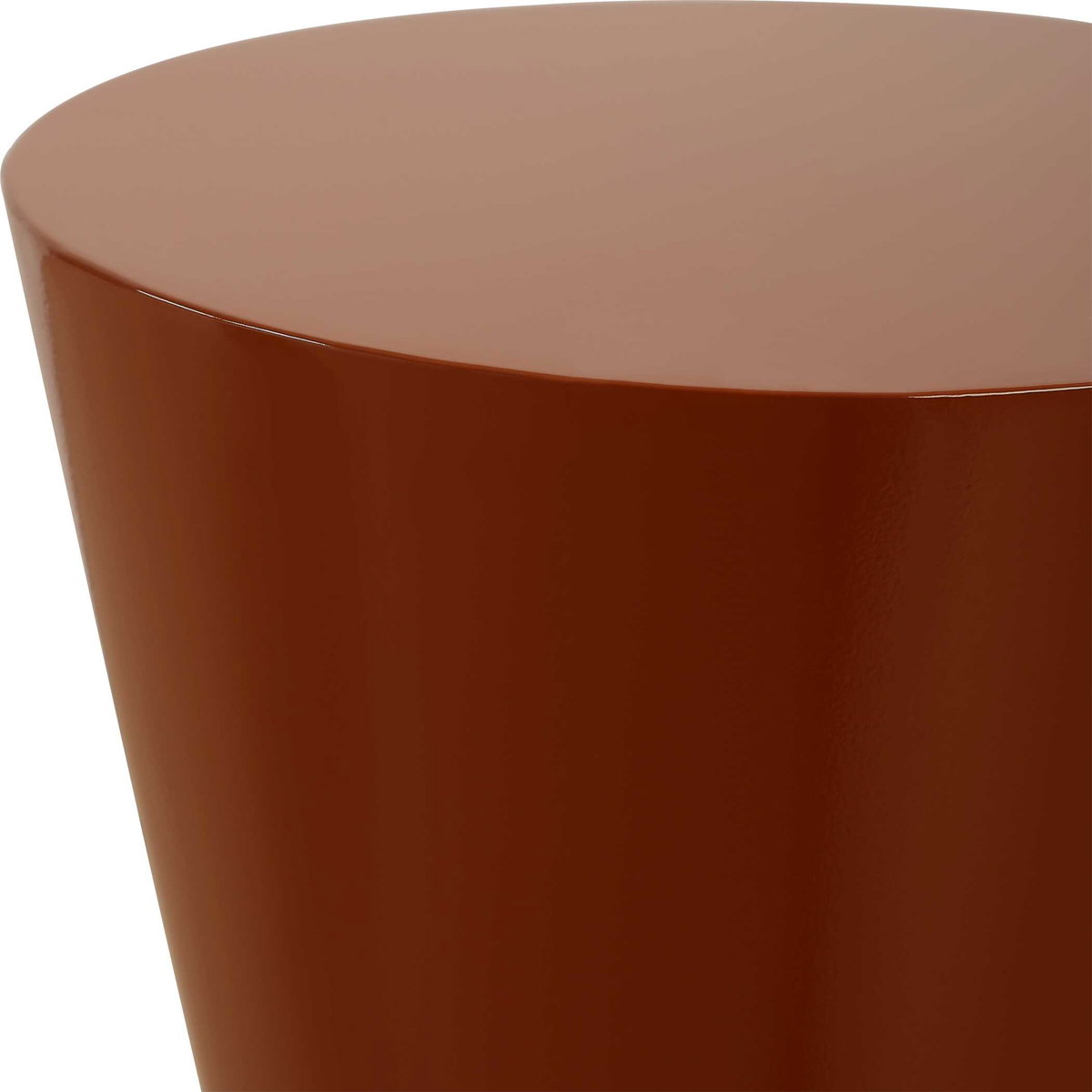 Hepler Gloss Terracotta Drink Table, Side & End Table by Uttermost, 7" width x 25" height x 7" depth View 5