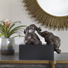 Playful Pachyderms Bronze Figurines, Figurines & Statue by Uttermost, 16" width x 12.25" height x 7.75" depth thumbnail 4
