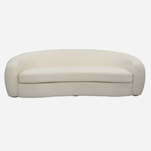 Capra Art Deco White Sofa