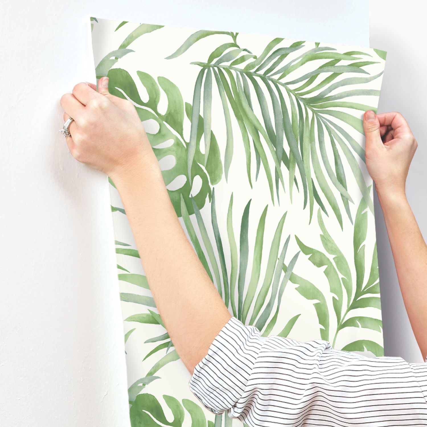 Paradise Palm Green Wallpaper large image 