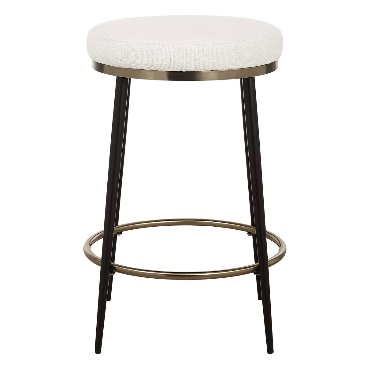 Ensemble Cream Counter Stool, Counter & Bar Stool by Uttermost, 19.75" width x 26" height x 19.75" depth View 5