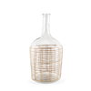 Troian Large Rattan Wrapped Glass Bottle, Decorative Object by Mercana, 9.5" length x 9.5" width x 19.5" height thumbnail 1