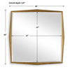On Point Square Gold Mirror, by Uttermost, 40" width x 40" height x 1.25" depth thumbnail 3