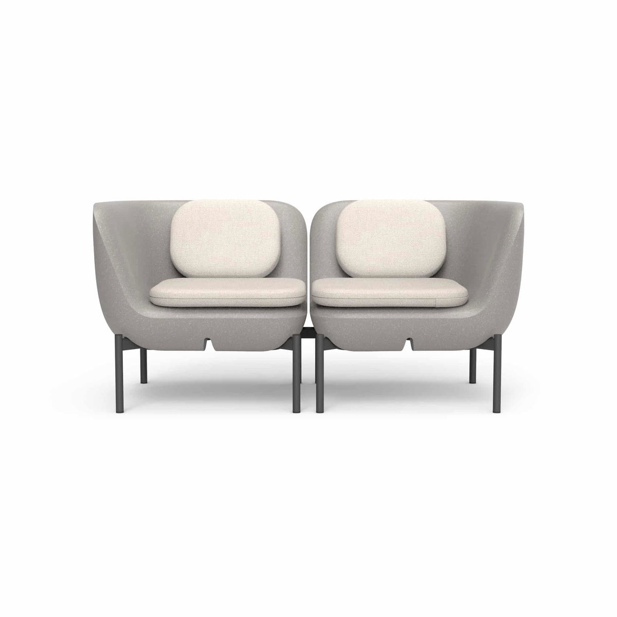 Inou Elements Modular Two-seater Sofa, Outdoor Furniture by Crescent Garden, 4'7.8" width x 2'2.4" height x 2'3.8" depth View 1