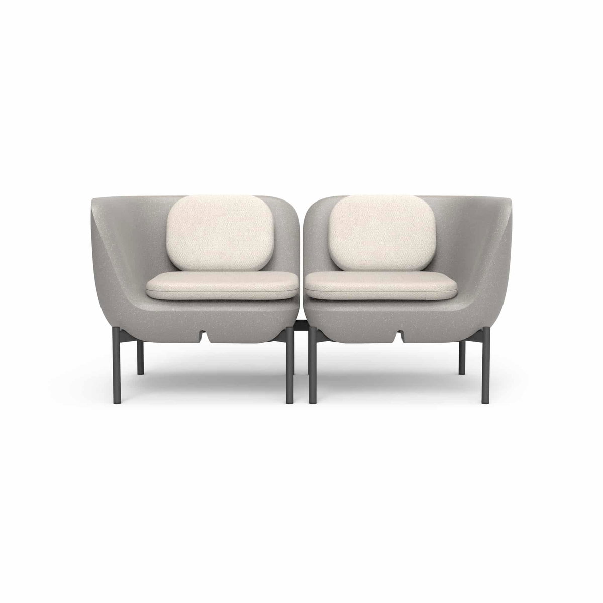 Inou Elements Modular Two-seater Sofa, Outdoor Furniture by Crescent Garden, 4'7.8" width x 2'2.4" height x 2'3.8" depth View 1