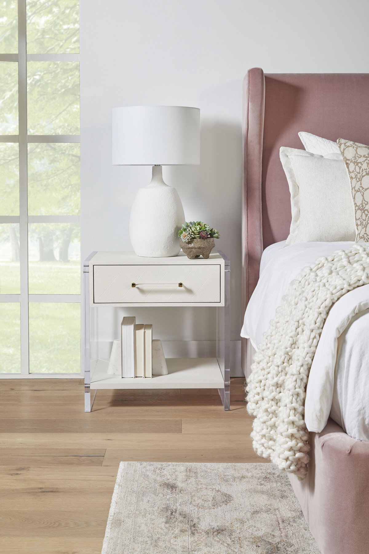 Sonia Shagreen 1-Drawer Nightstand, by Essentials for Living, 25" width x 26" height x 19" depth View 13