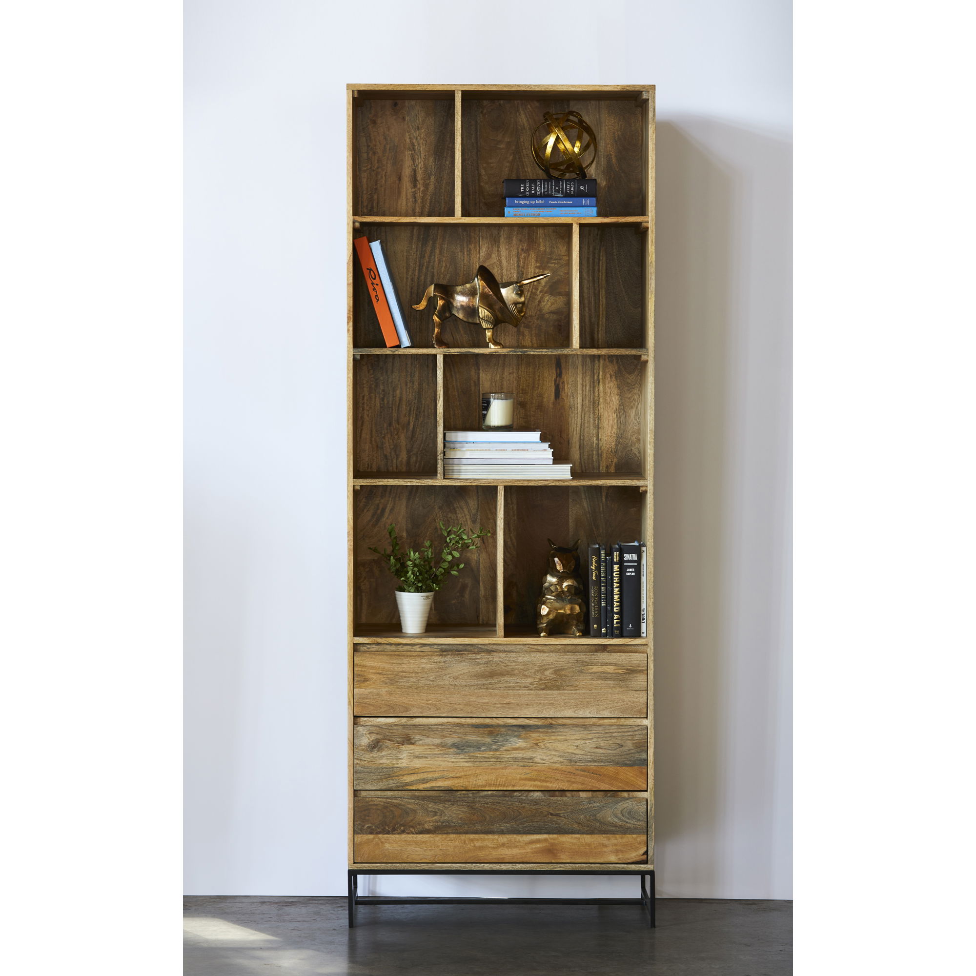 Colvin Shelf Natural, Shelving & Bookcase by Moe's Home, 31.5" width x 86.5" height x 16" depth View 3