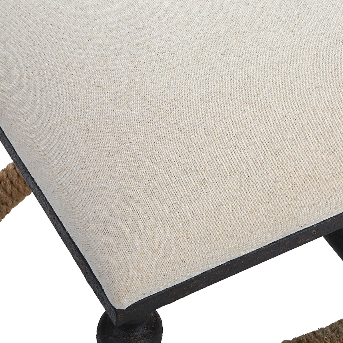 Icaria Upholstered Small Bench, Benche by Uttermost, 23.5" width x 19.5" height x 15.75" depth View 8