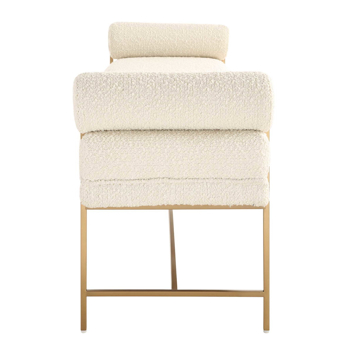 Bolster Pearl White Bench, Benche by Uttermost, 60.5" width x 23" height x 16" depth View 6