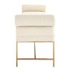 Bolster Pearl White Bench, Furniture by Uttermost, 60.5" width x 23" height x 16" depth thumbnail 6