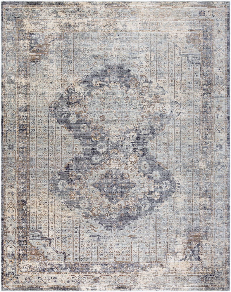 Liverpool Machine Woven Rug, by Surya, 1'3.75" length x 1'3.75" width