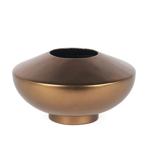Quiana Large Gold Metal Vase
