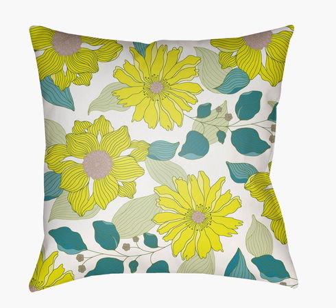 Moody Floral Accent Pillow