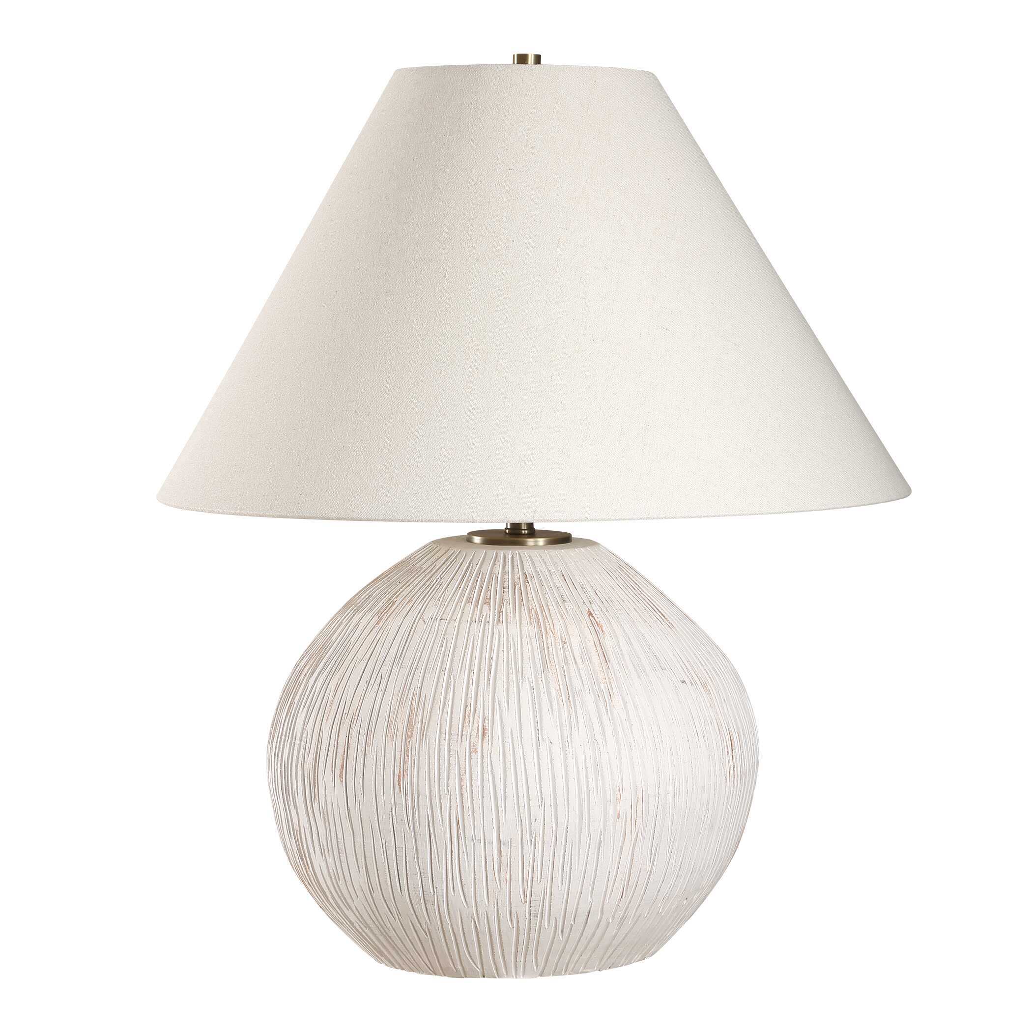 Meryl Aged White Table Lamp, by Uttermost, 20" width x 24.5" height x 20" depth View 5