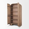 Sorina Reverse Fluted Light Brown Wood Curio Cabinet thumbnail 7