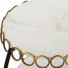 Chainlink White Marble Side Table, Side & End Table by Uttermost, 25.25" width x 21.75" height x 25.25" depth thumbnail 7