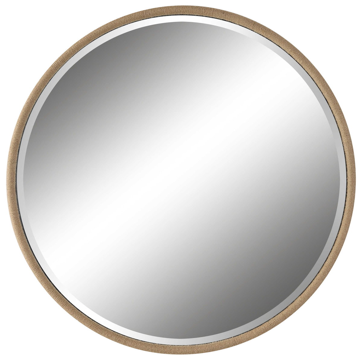 Ranchero Natural Rope Round Mirror, by Uttermost, 42.5" width x 42.5" height x 2.12" depth View 1