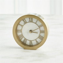 Online Designer Bedroom Mother of Pearl ClockBrass