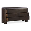 Rowan 6 Drawer Dresser Dark Brown, by Moe's Home, 58" width x 33" height x 18" depth thumbnail 6