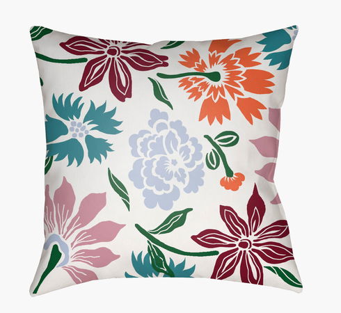 Moody Floral Accent Pillow