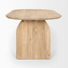 Isla Oval Dining Table with Light Brown Wood Top & Arched Legs thumbnail 4