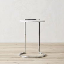 Online Designer Combined Living/Dining Marble And Metal Accent Table, Stainless Steel