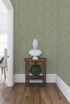 Papyrus Weave Green Wallpaper, by York Wall, 27' length x 2'3" width x 0.02" depth thumbnail 3