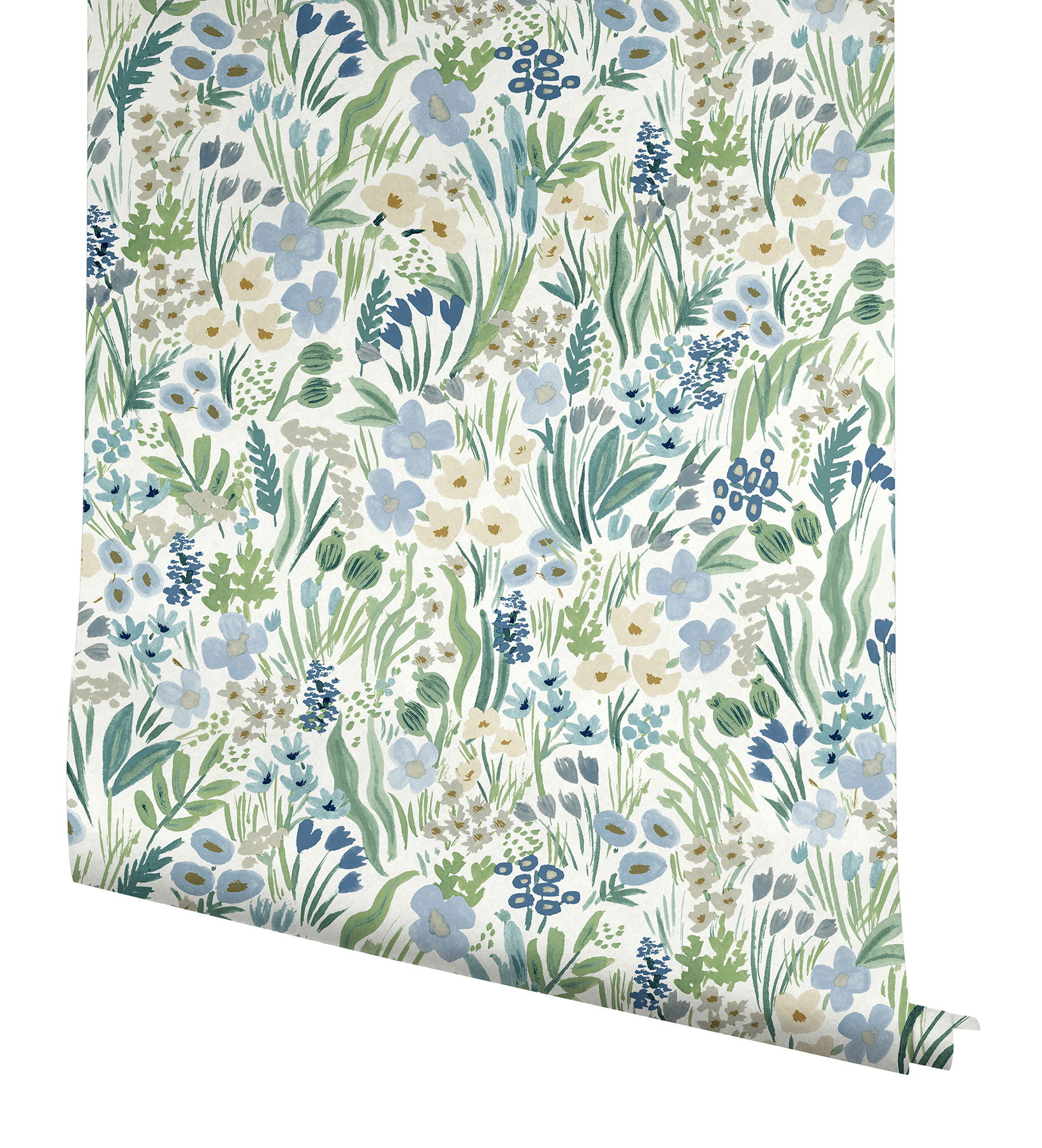 Lea Indigo Peel & Stick Wallpaper large image 