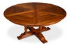 Walnut Jupe Dining Table, Ex-Large, by Sarreid, 80" length x 80" width x 30" height thumbnail 12