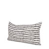 Jenna 14x26 Cream with Black Print Linen Lumbar Decorative Pillow Cover, by Mercana, 14" length x 26" width x 0.2" height thumbnail 1