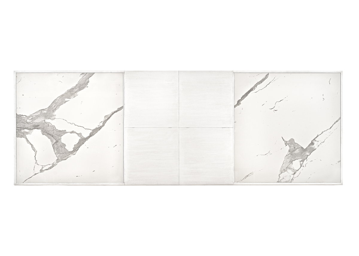 Elton Butterfly Dining Table White, by Sarreid, 3'5" length x 6'9" width x 2'6" height View 13