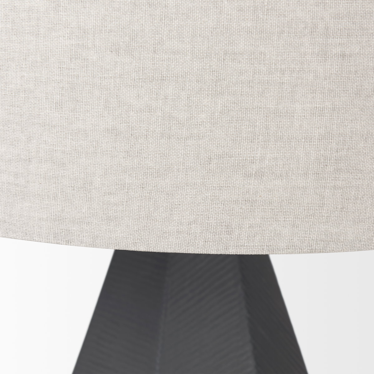Piven Black with Gray Wash Textured Ceramic Table Lamp, by Mercana, 18" length x 18" width x 29.5" height View 8