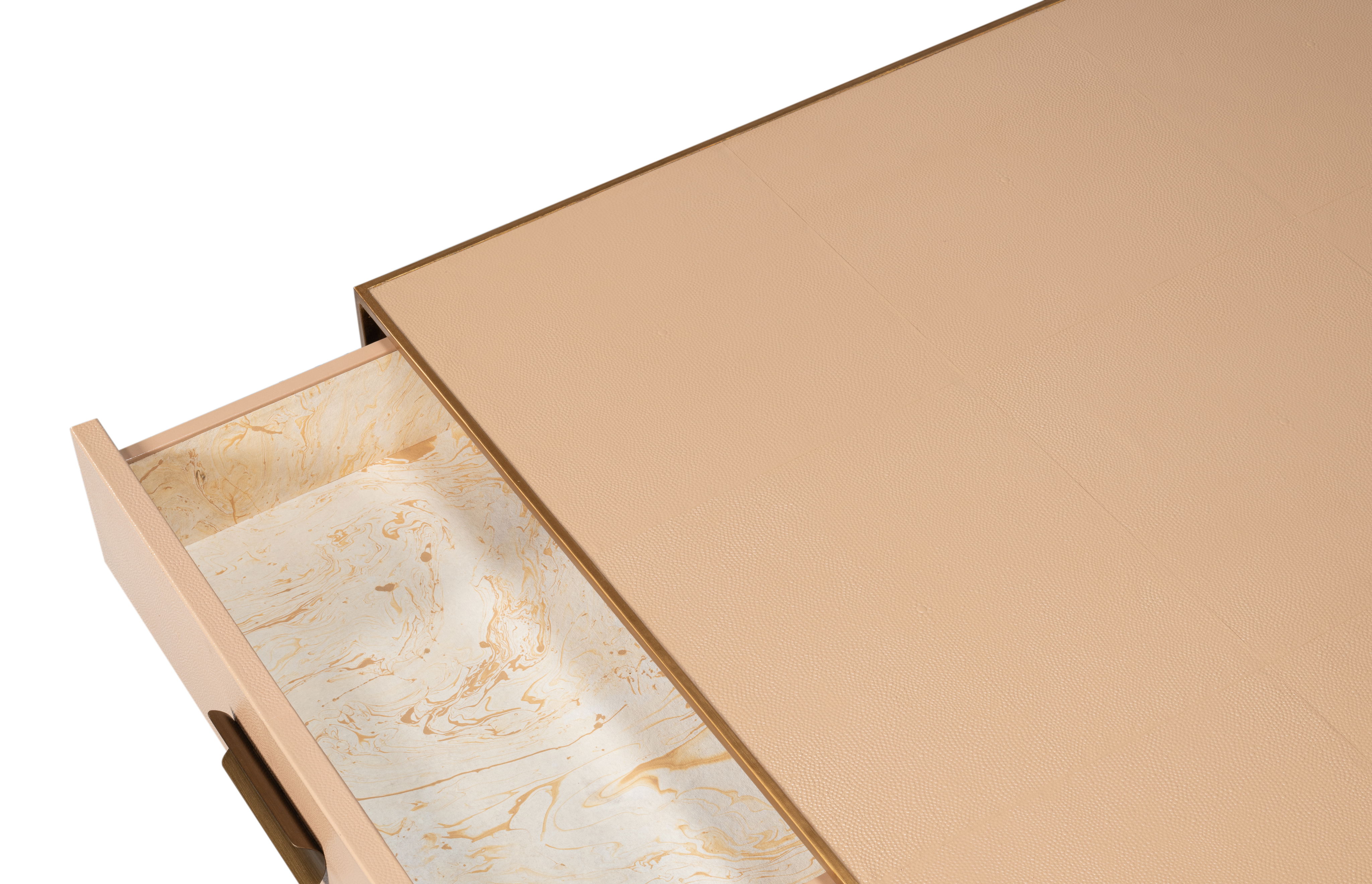 Gideon Shagreen Sq.Coffee Table,Mushroom large image 