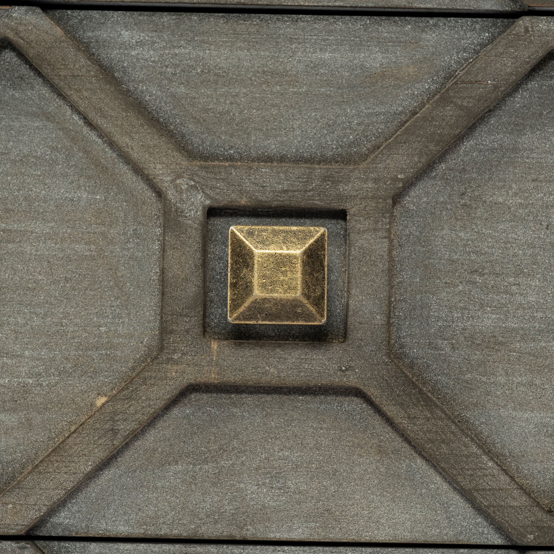 Genevieve II 70x15.8 Gray Fir Veneer with Gold Metal Frame Base 9 Drawer Sideboard, Sideboards & Buffet by Mercana, 70" length x 15.75" width x 31" height View 11