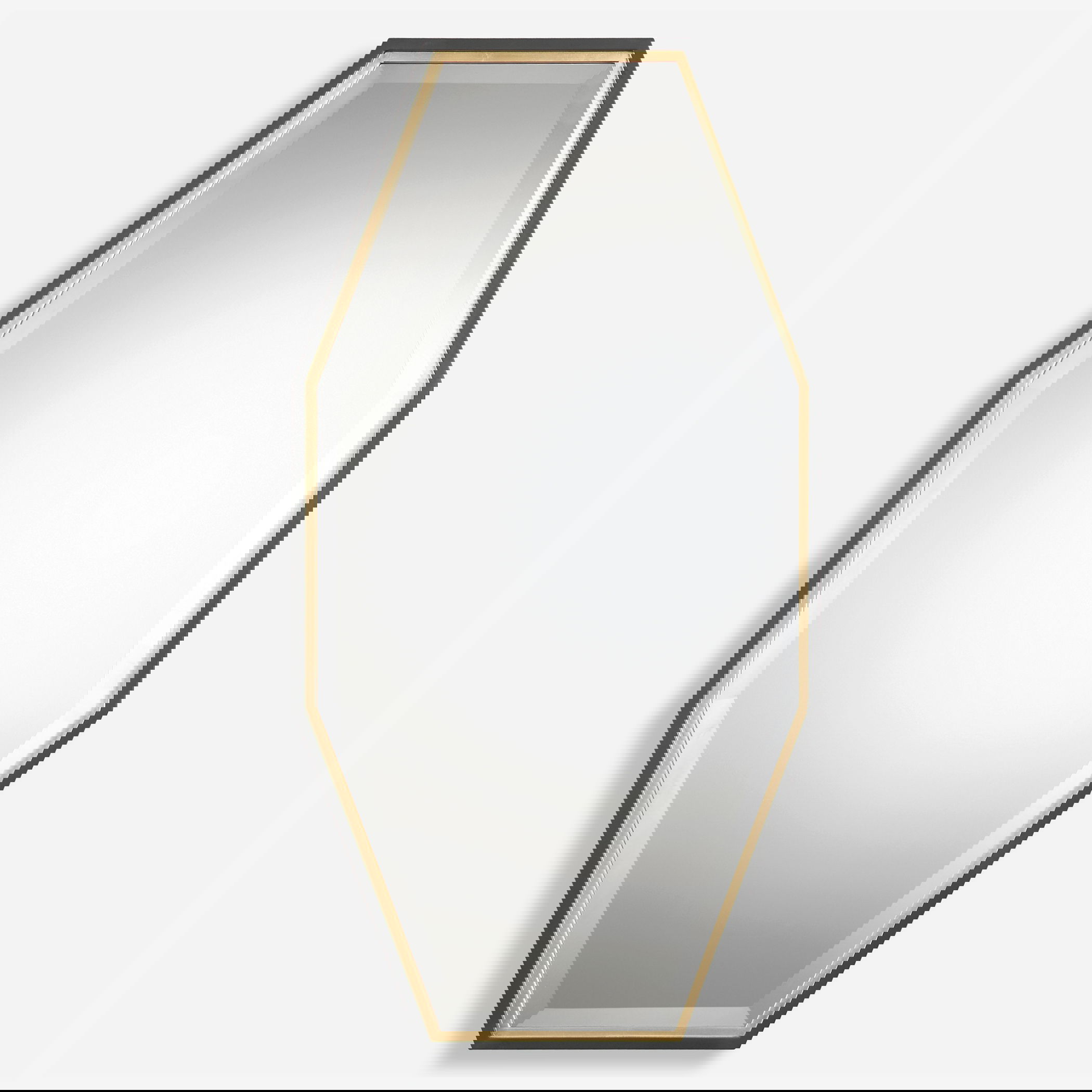 Savion Gold Octagon Mirror, by Uttermost, 24" width x 46" height x 1.5" depth View 1