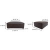 Form Ottoman Espresso Brown Leather, by Moe's Home, 31" width x 16.5" height x 40.5" depth thumbnail 7