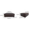 Form Ottoman Espresso Brown Leather thumbnail 6