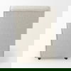 Damon  Fully Upholstered Cream-Toned Fabric Dining Chair on Casters thumbnail 4