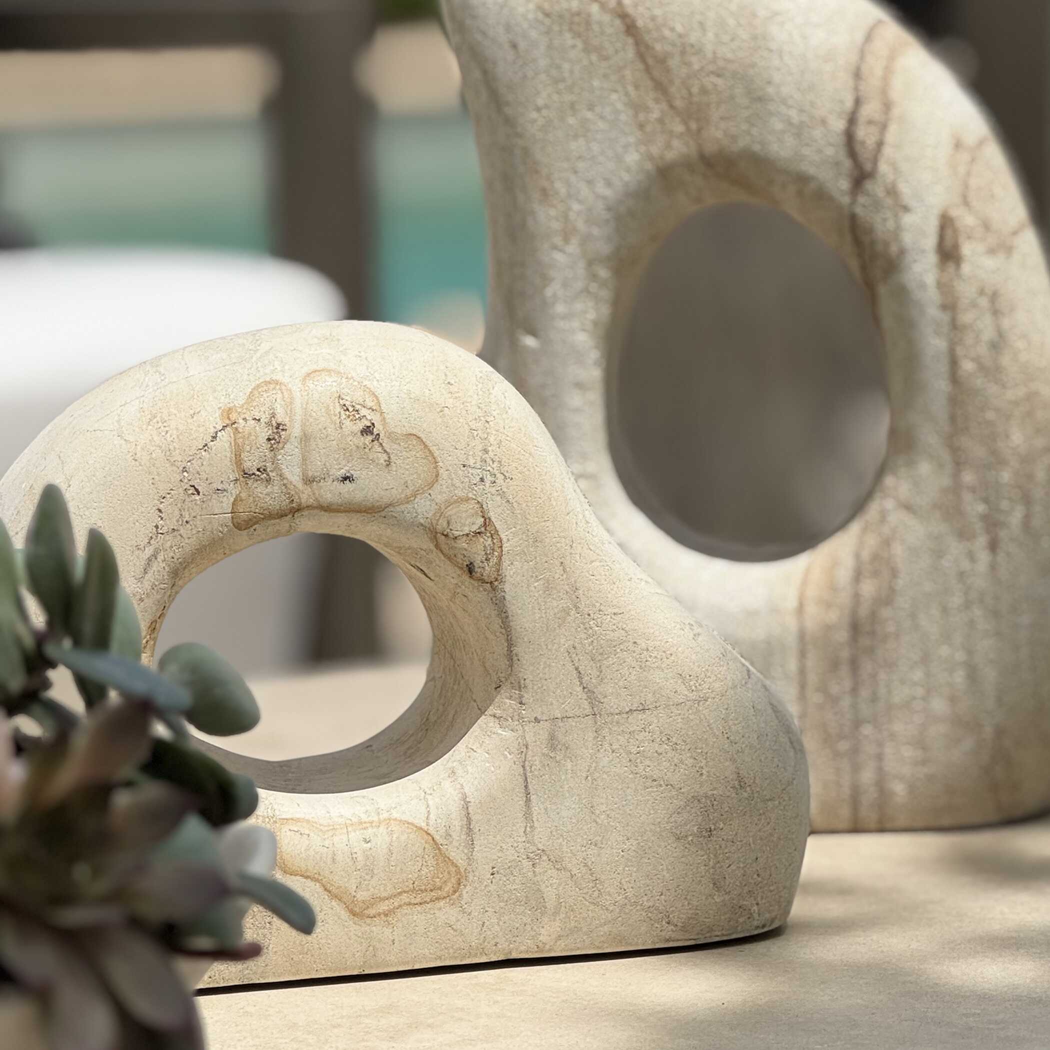 Stone Flow Outdoor Sculptures Set/2 large image 