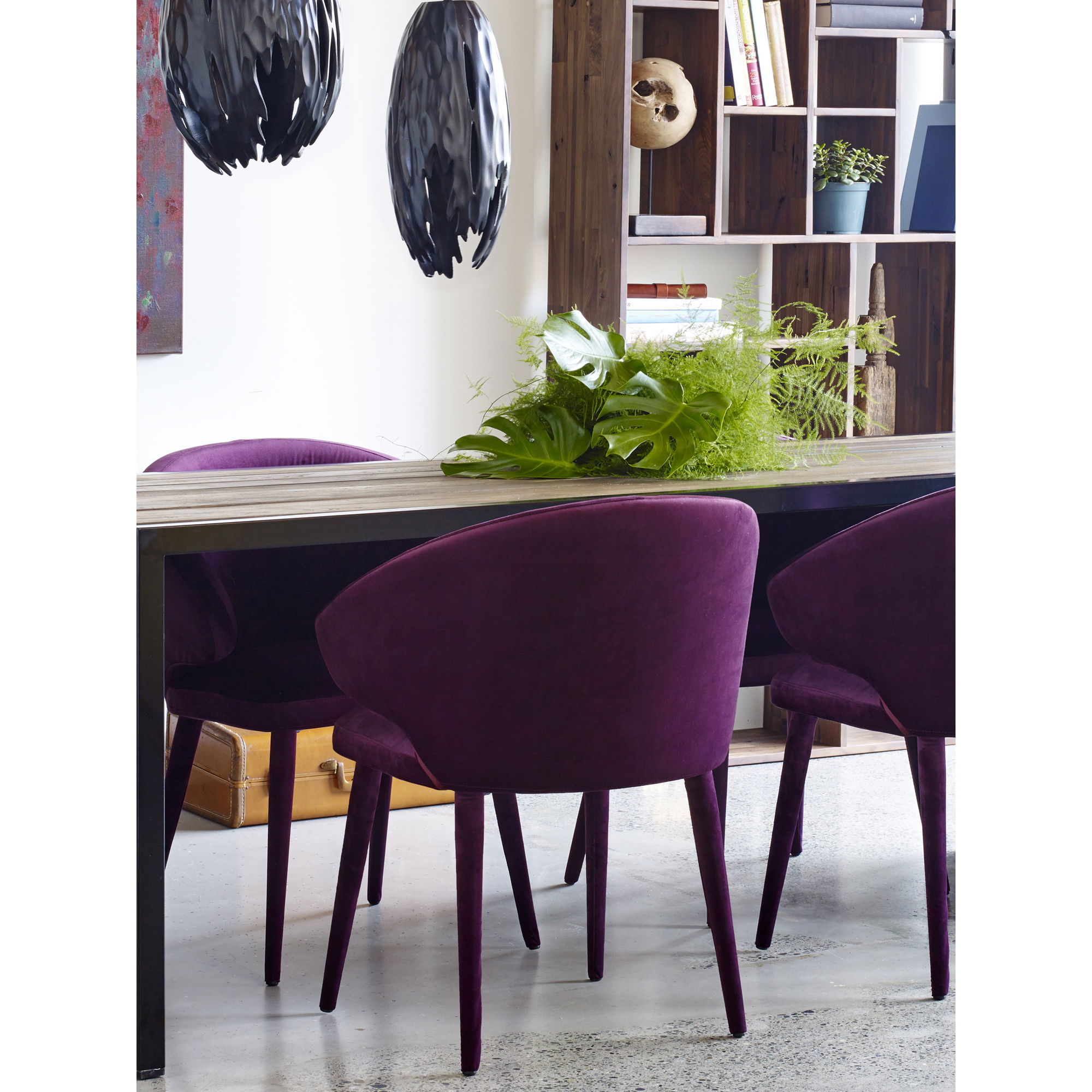 Stewart Dining Chair Purple large image 