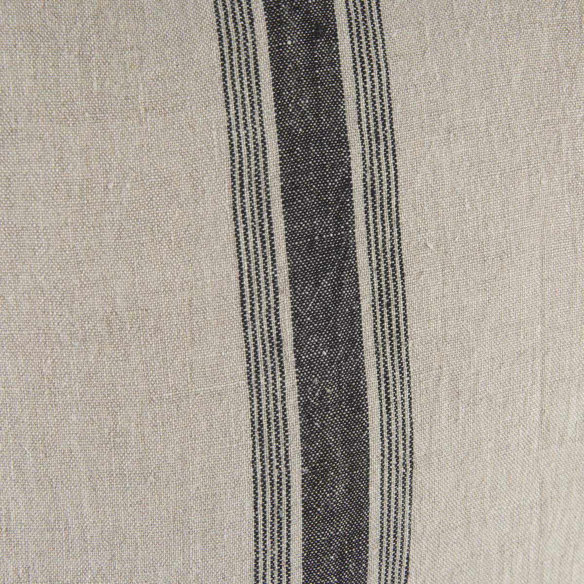 Hattie 20L x 20W Beige and Black Fabric Striped Decorative Pillow Cover, by Mercana, 20" length x 20" width x 0.2" height View 11