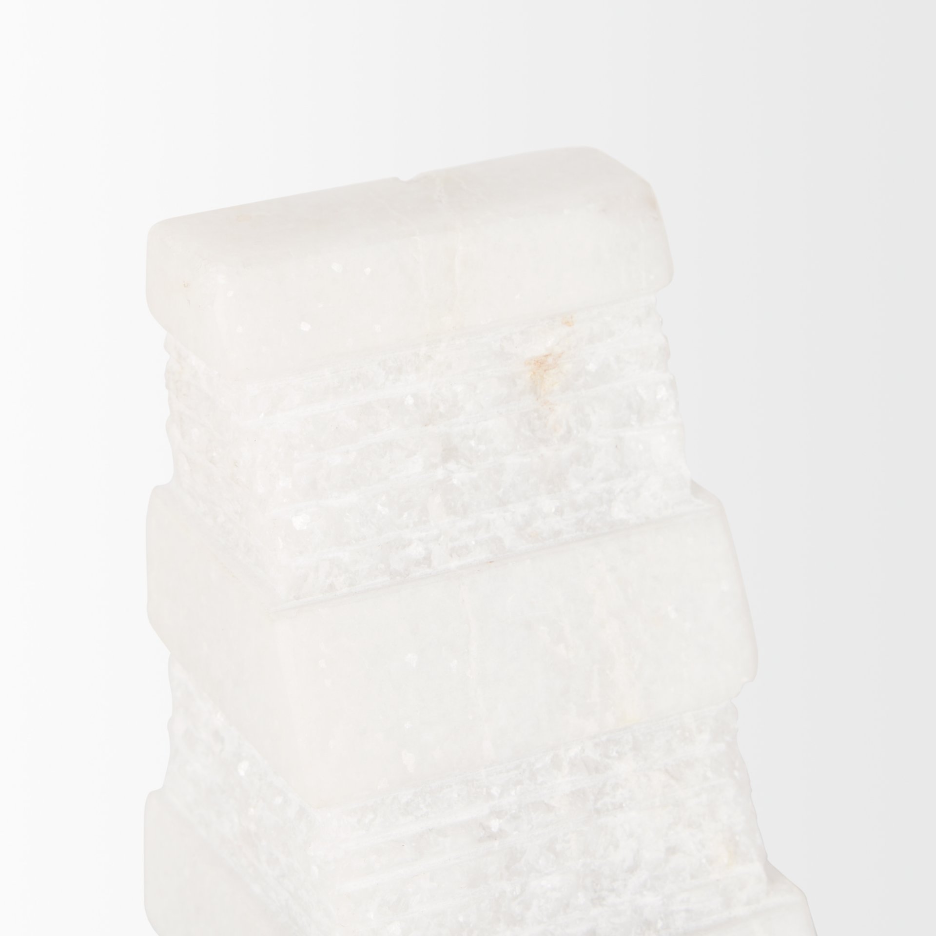 Cavetto White Marble Bookends with rough carving S/2, by Mercana, 4.25" length x 2.5" width x 6" height View 10