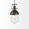 Zaio 12.5Lx 12.5W x 18.5H Weathered Antique Gold Metal Caged Bulb Pendant Light, by Mercana, 12.5" length x 12.5" width x 18.5" height thumbnail 7