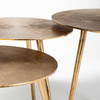 Reva III (Small) 16L x 16W Gold Round Top Cast Aluminum Accent Table, Side & End Table by Mercana, 16.25" length x 16.25" width x 17" height thumbnail 9