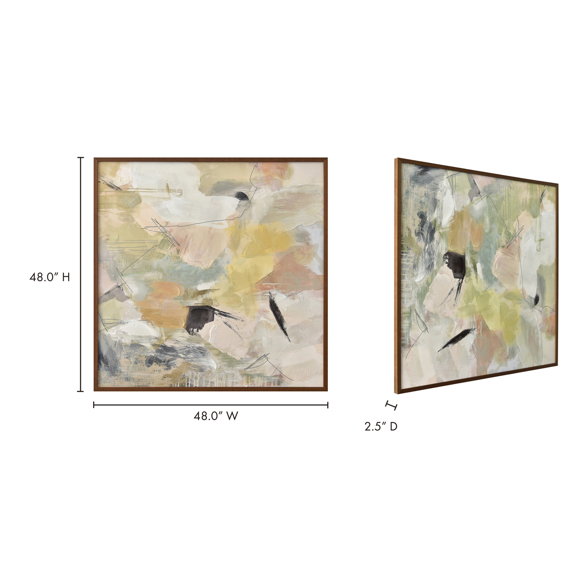 Serendipity Framed Painting, by Moe's Home, 48" width x 48" height x 2.25" depth View 5