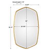 Duronia Antiqued Gold Mirror, by Uttermost, 22.25" width x 36.13" height x 1.75" depth thumbnail 3