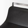 Kavalan Low Back 37.5in Seat Bar Stool | Ebony Leather with Black Metal, Counter & Bar Stool by Mercana, 17.7" length x 20.9" width x 37.5" height thumbnail 8