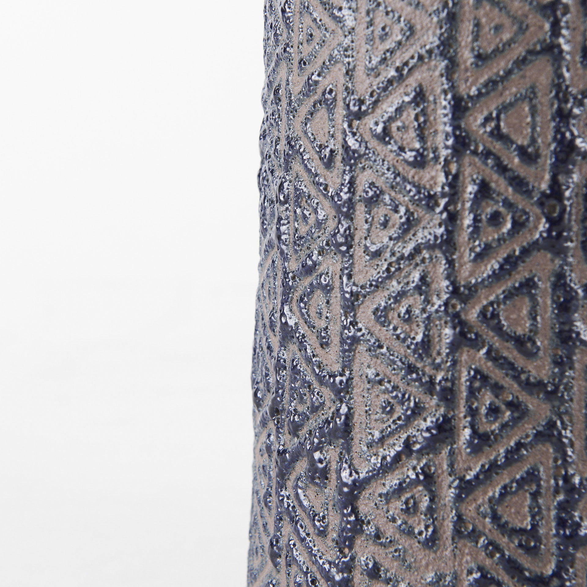 Sefina II Medium Brown/Black Patterned Ceramic Vase large image 